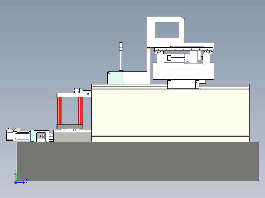 玻璃平面度检测机左视图