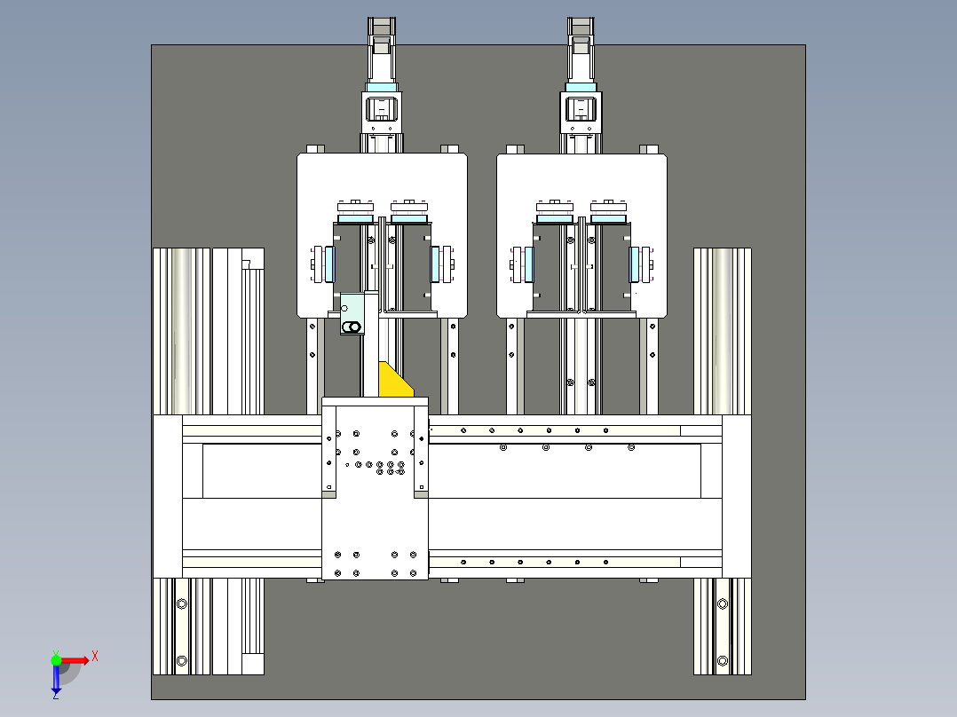 玻璃平面度检测机俯视图