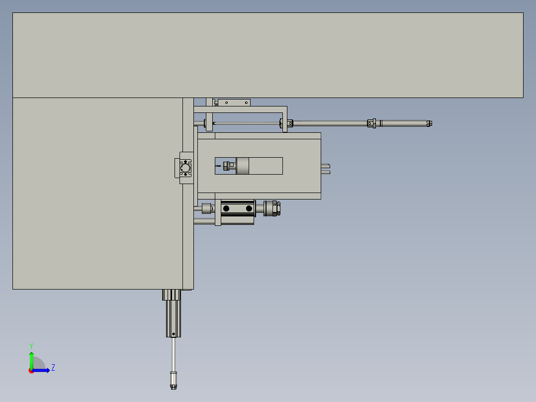 动工件钻孔台左视图