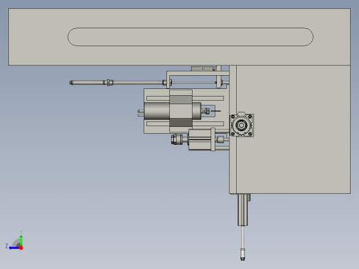 动工件钻孔台右视缩略图
