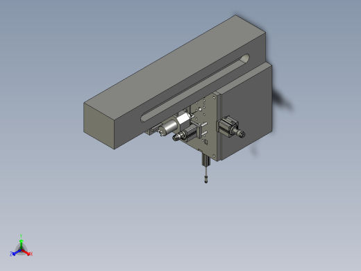 动工件钻孔台正等轴测缩略图