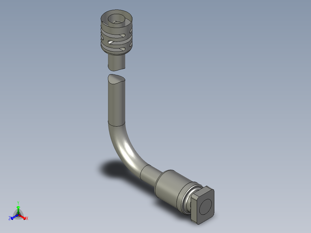 最新2芯带线扣线21010000921横向正等轴测图
