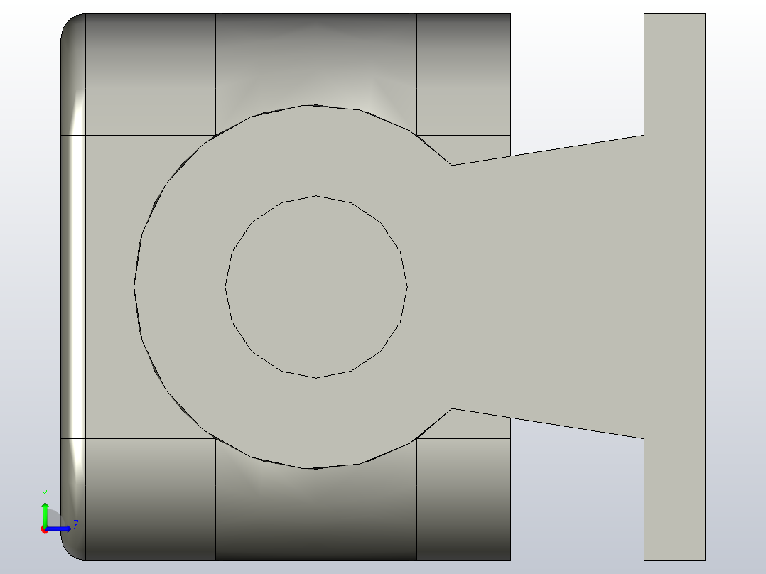SMDX-300-10-024机床工作灯，照明灯左视图