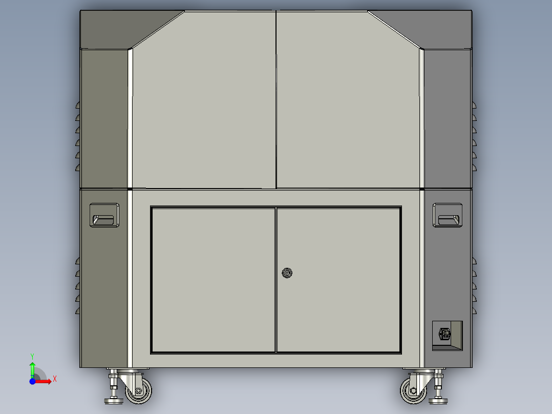 无人机机巢自动机场自主适用前视图