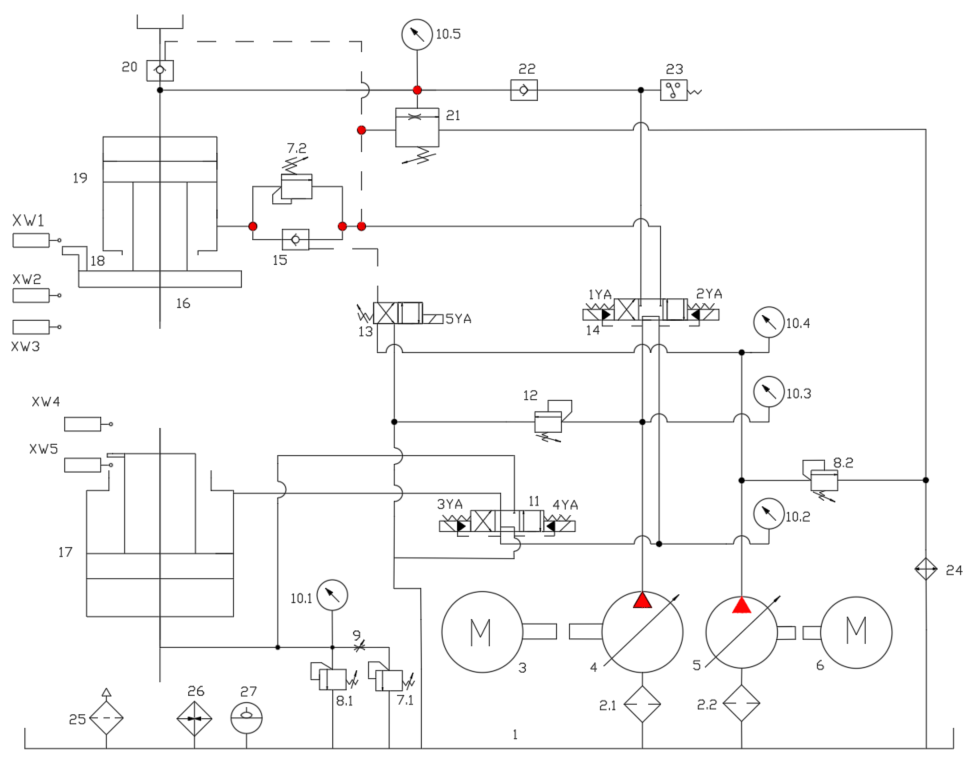 小型液压机液压系统（1）（CAD+说明书）