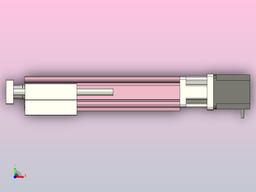 MTC32-150-P#-D-S57-RMTC32电缸 57步进电机直连 带导杆支架前视缩略图