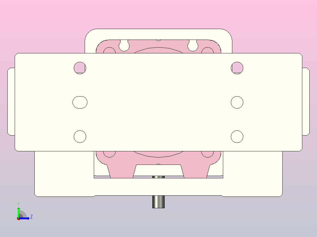 MTC32-150-P#-D-S57-RMTC32电缸 57步进电机直连 带导杆支架左视图