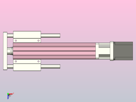MTC32-150-P#-D-S57-RMTC32电缸 57步进电机直连 带导杆支架俯视缩略图