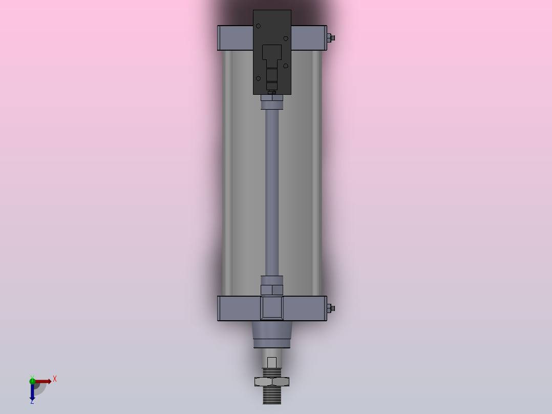 10A-5V系列无给油润滑气缸(通电时拉式)[10A-5 SD 200 B 400 SD]俯视图