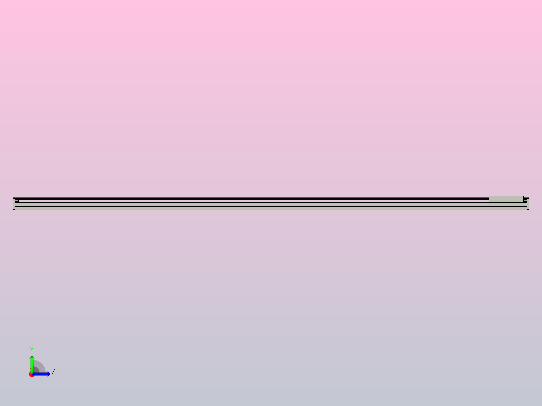 直驱直线电机轴TPA-LNP-140D-P12-L3120-C-1-3-C-10-N3(磁栅尺)左视图