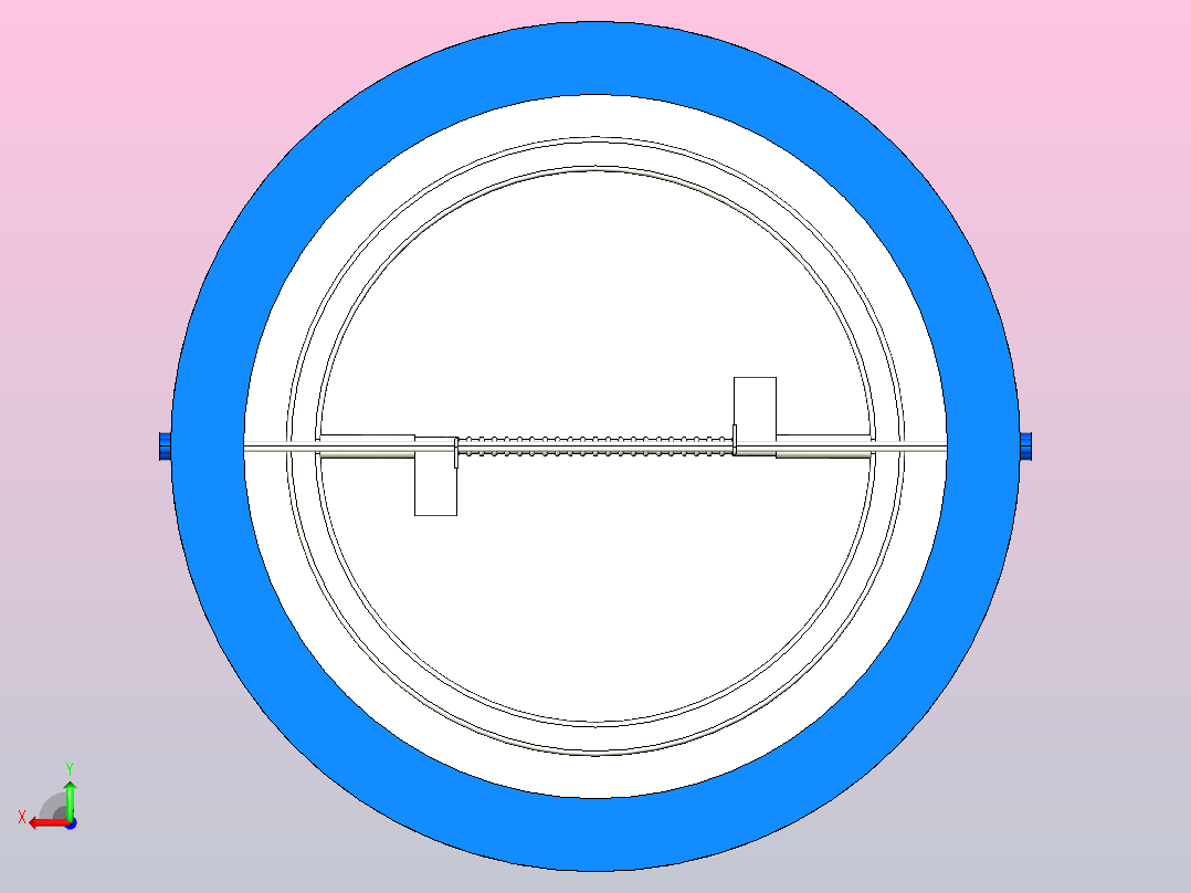 H76H╱Y╱F-PN1.6对夹双板止回阀[H76H]400后视图