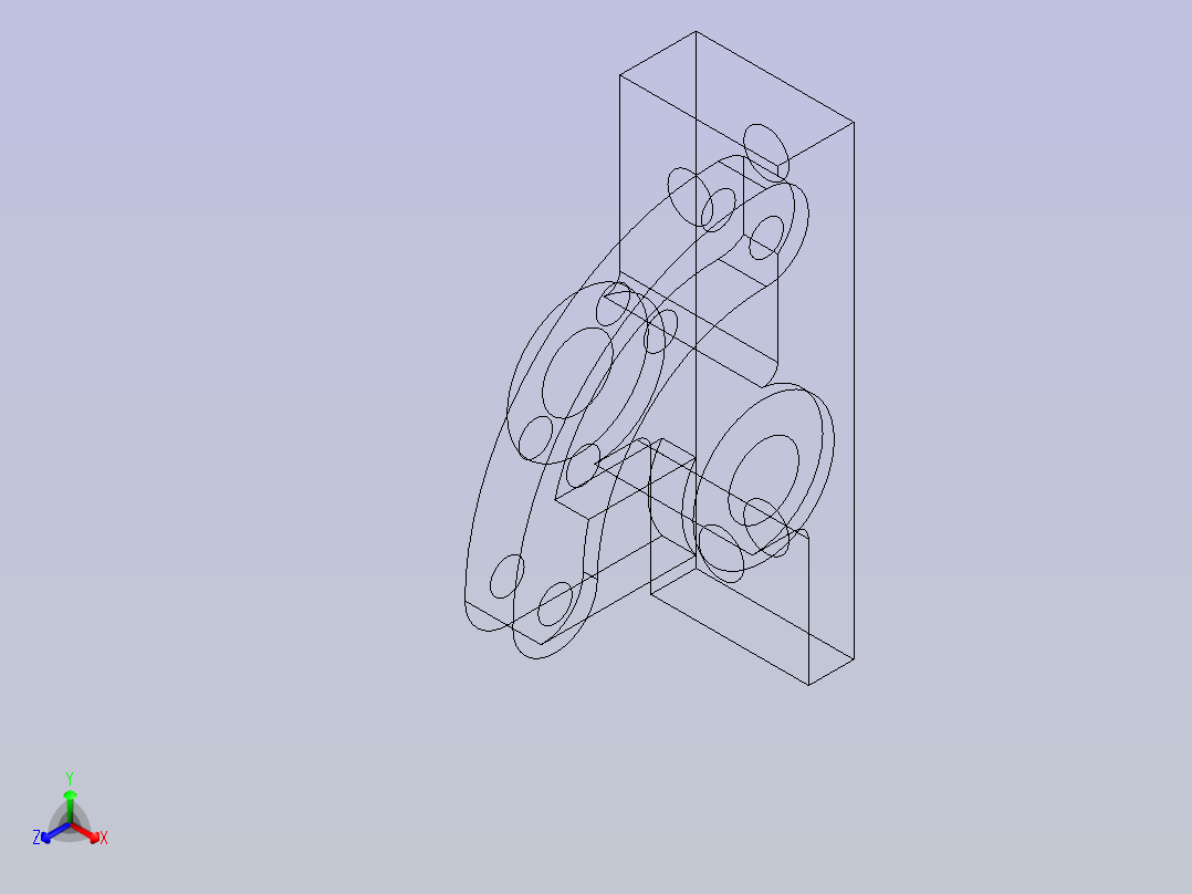 FreeCAD中的Pivot Bracket。主视图