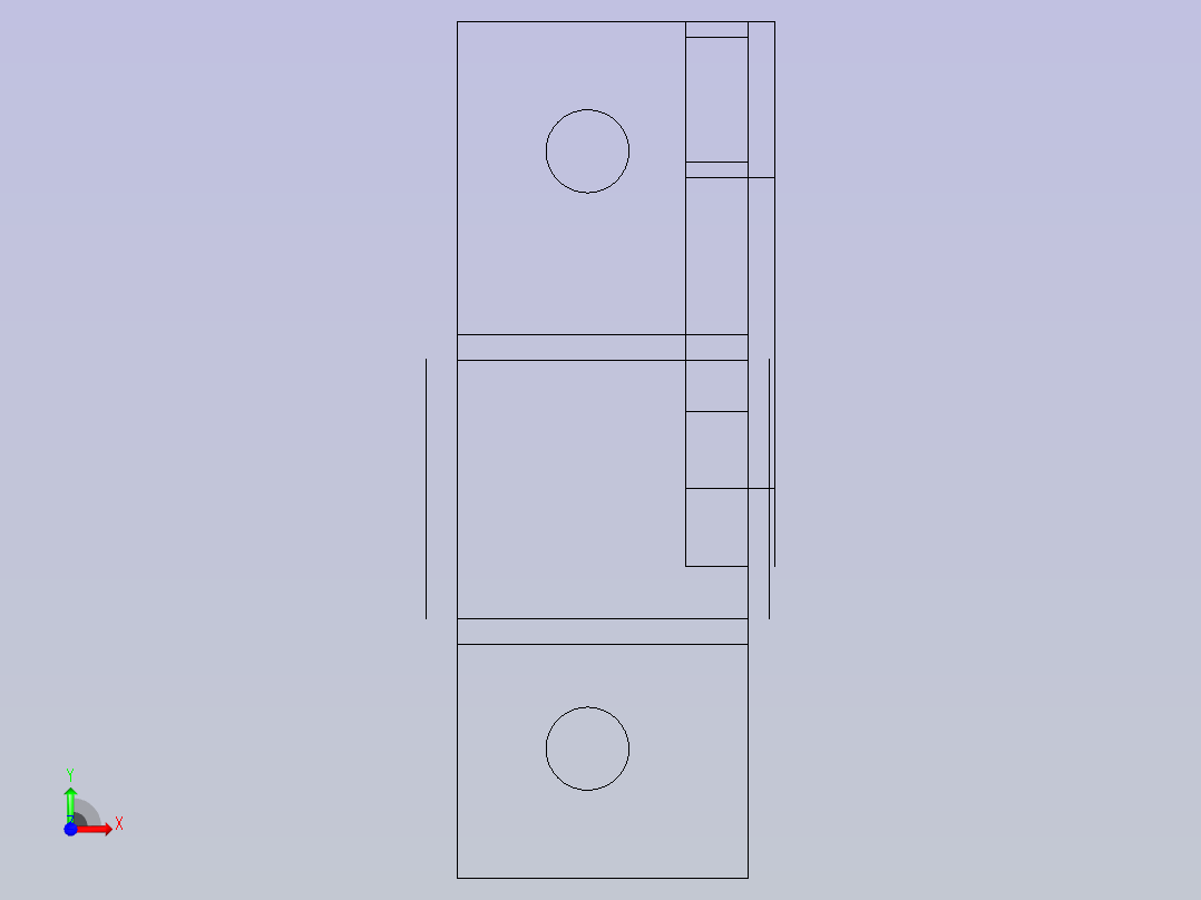 FreeCAD中的Pivot Bracket。前视图