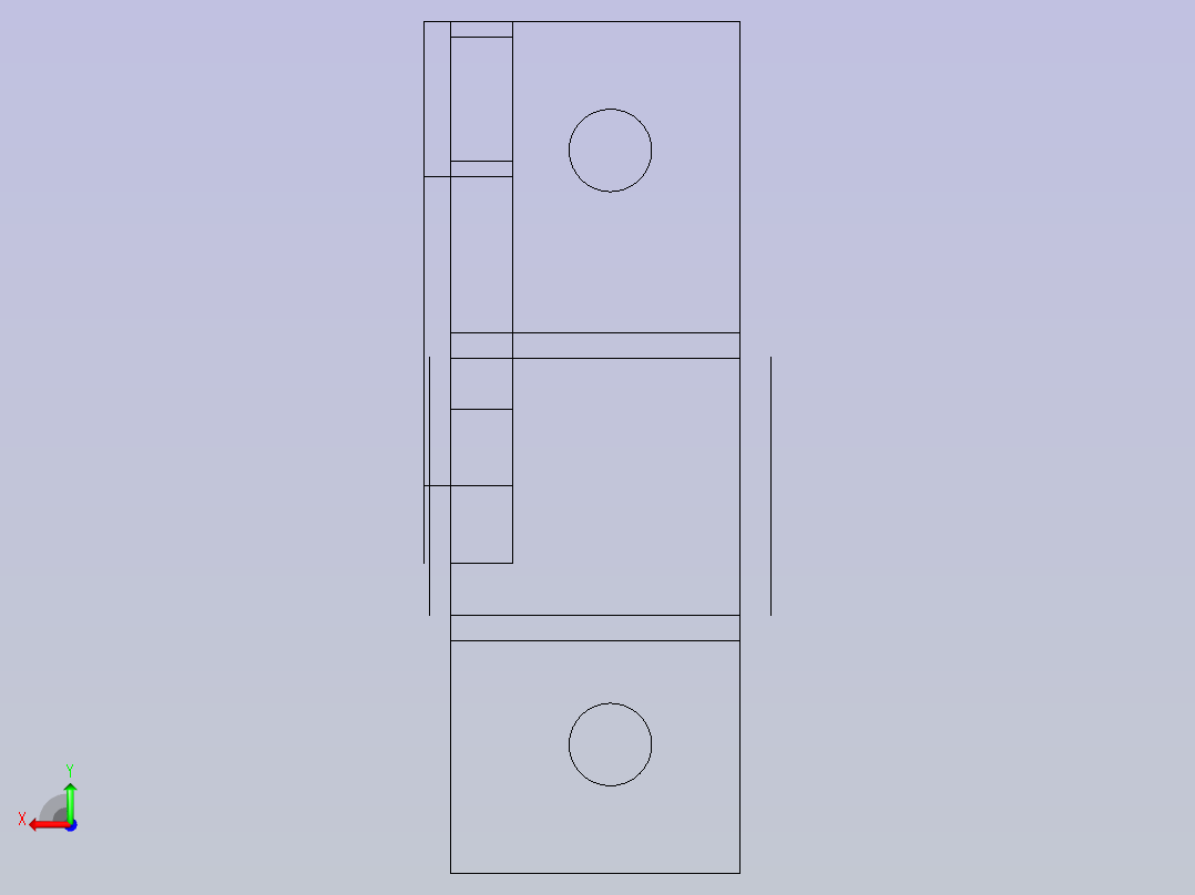 FreeCAD中的Pivot Bracket。后视图