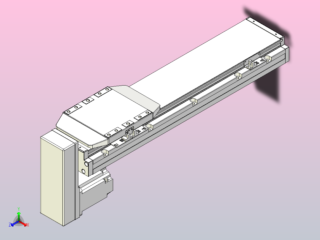 滚珠丝杠直线轴内置导轨TPA-GCR-150-2010C-L400-MP-M75-N3主视图