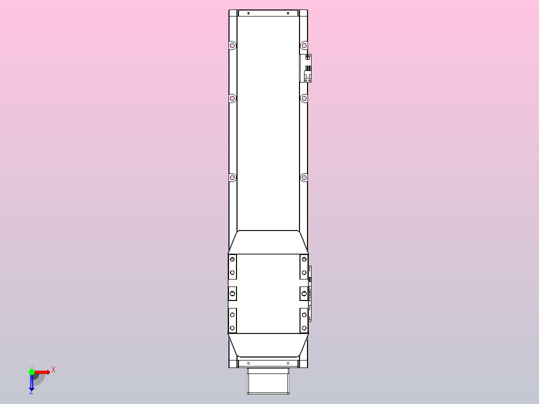 滚珠丝杠直线轴内置导轨TPA-GCR-150-2010C-L400-MP-M75-N3俯视图