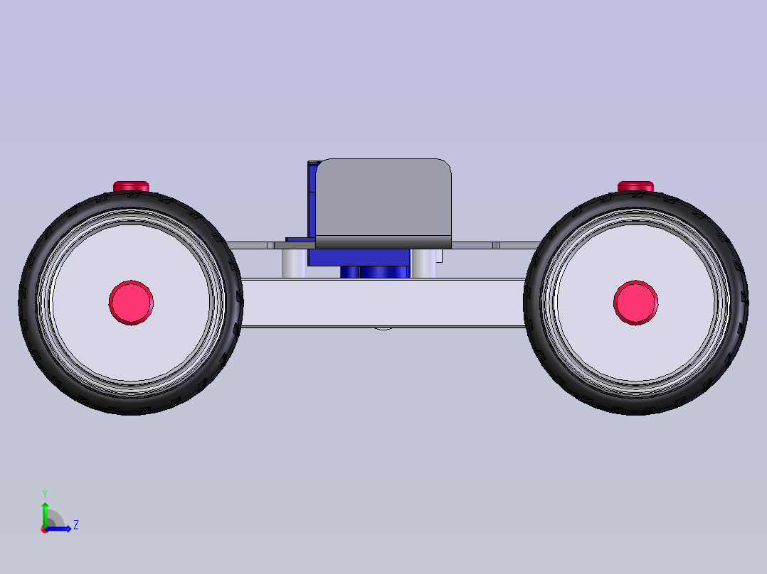 全方位转向四驱动搬运小车左视图