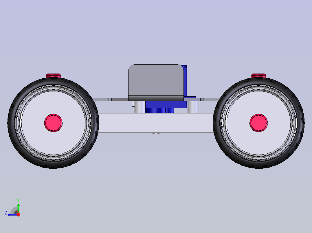 全方位转向四驱动搬运小车右视图