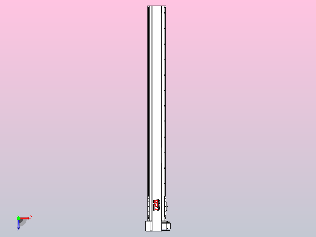 皮带直线轴半封闭可选导轨TPA-HNB-120D-110-L1150-LP-C-P40-N3俯视图