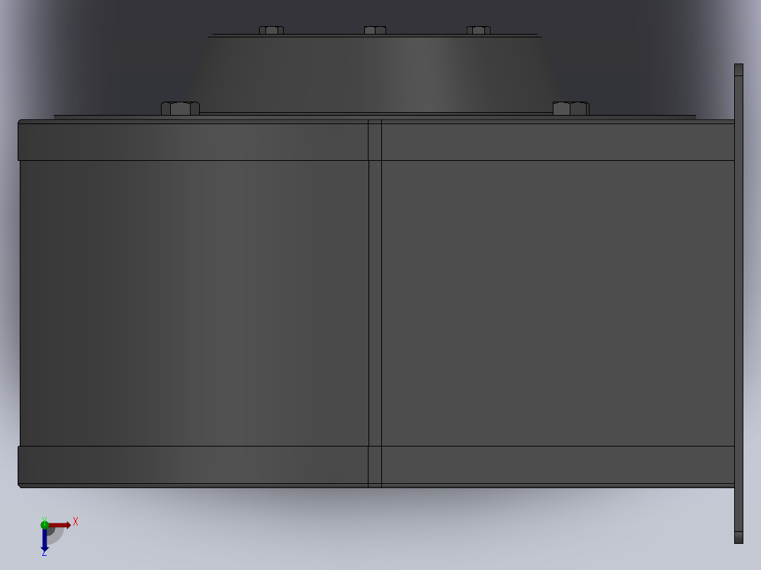 TXF181S-133LX2（带法兰）型AC前倾离心风机[TXF181S-133LX2（带法兰）]俯视图