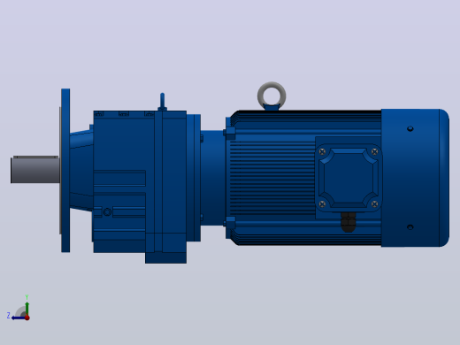 RF107法兰轴伸式安装斜齿轮减速机RF107-Y18.5-4P-180M-M1-0°-Φ450右视缩略图