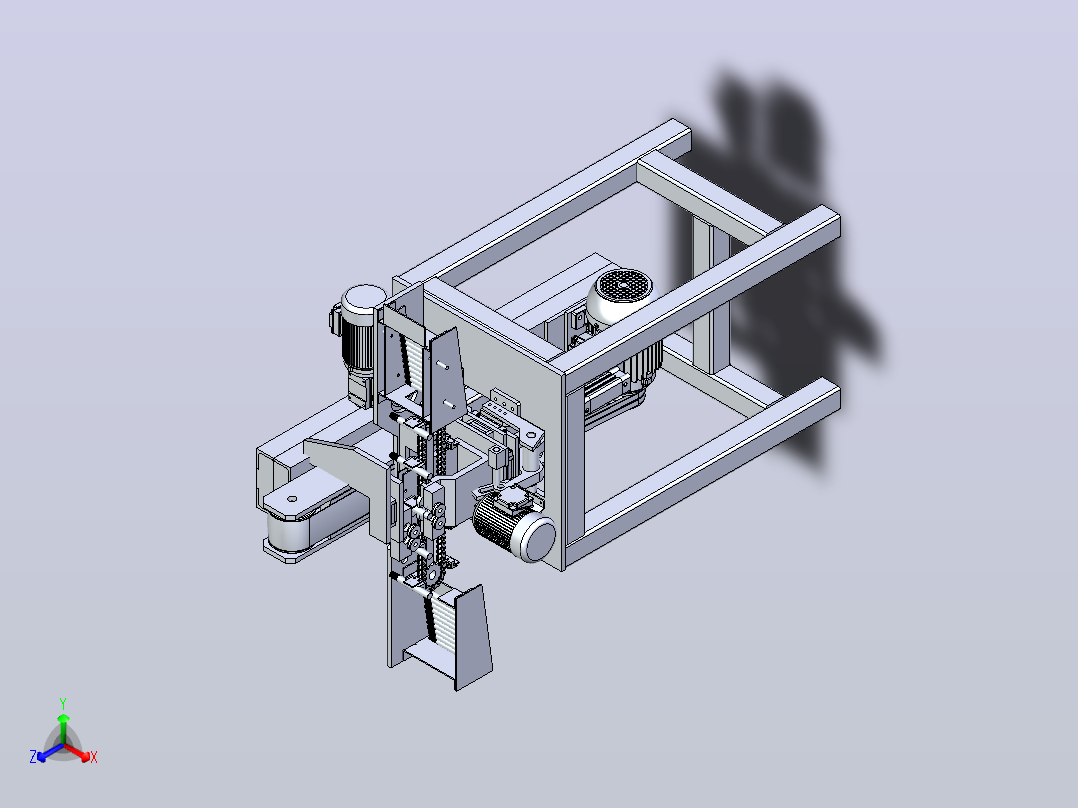 砂光机3D图纸主视图