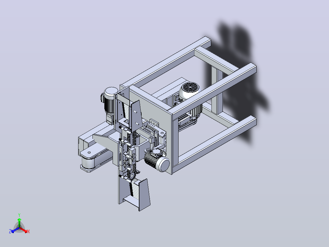 砂光机3D图纸正等轴测图