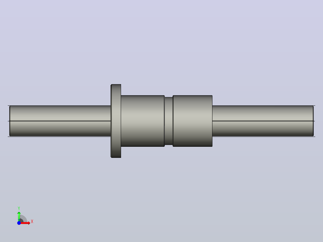 DKFZD5010-5滚珠丝杆3D模型前视图