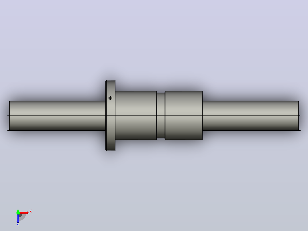 DKFZD5010-5滚珠丝杆3D模型俯视图