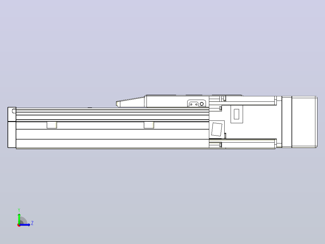 滚珠丝杠直线轴内置导轨TPA-GCR-150-2010C-L150-MR-M75-N3左视图