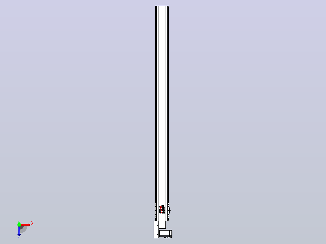 皮带直线轴半封闭可选导轨TPA-HNB-120D-110-L1650-ML-Y-P40-N3俯视图