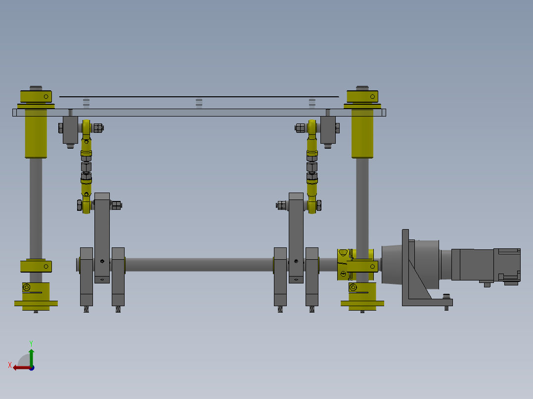滑台升降机后视图