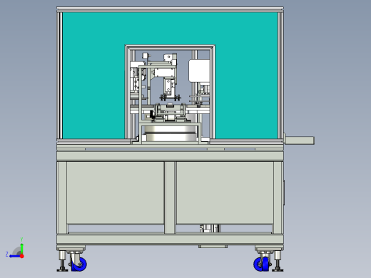 Dome Sheet Machines自动圆盖机3D图纸 x_t格式右视缩略图