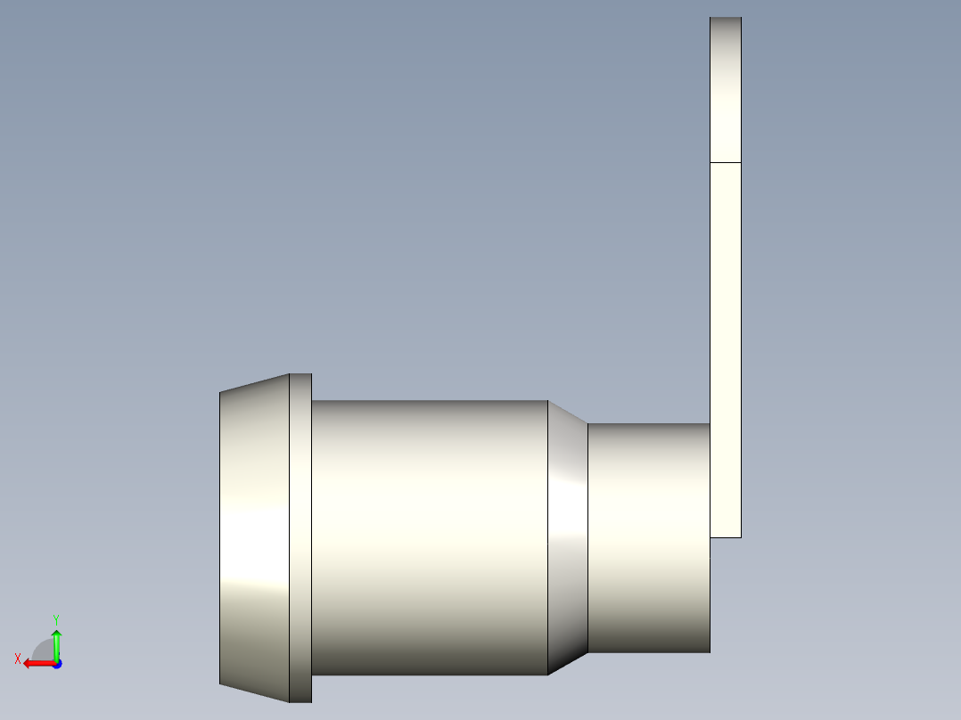 圆形弹子转舌锁后视图