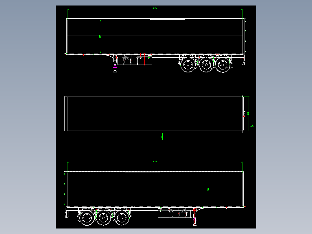 12.5M 卡车拖挂CAD