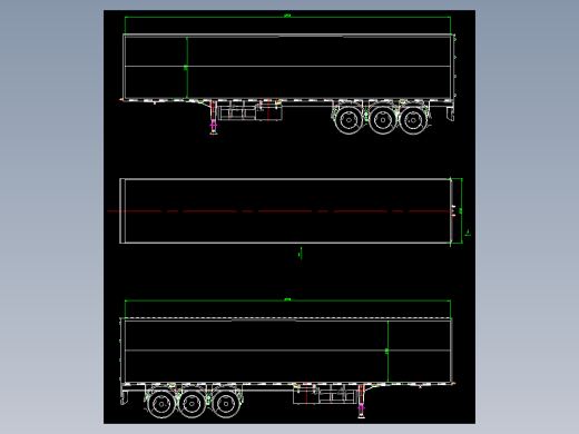 12.5M 卡车拖挂CAD