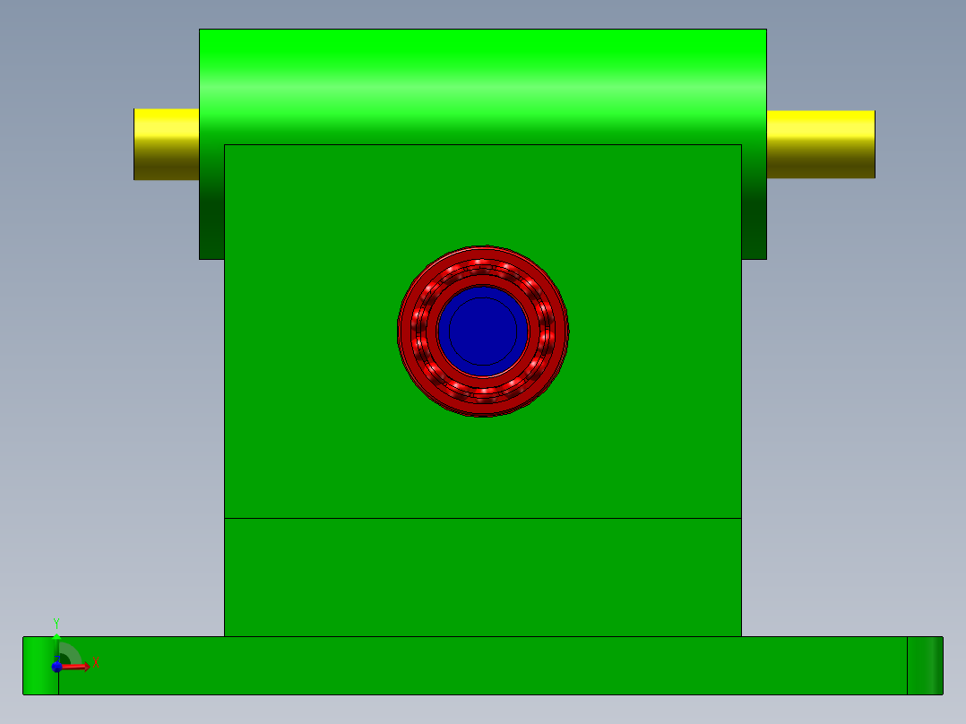 1_蜗轮蜗杆变速器前视图