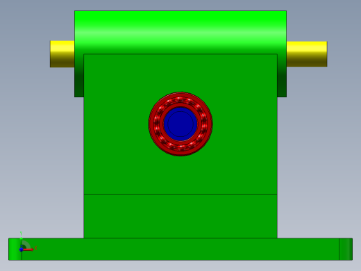 1_蜗轮蜗杆变速器前视缩略图