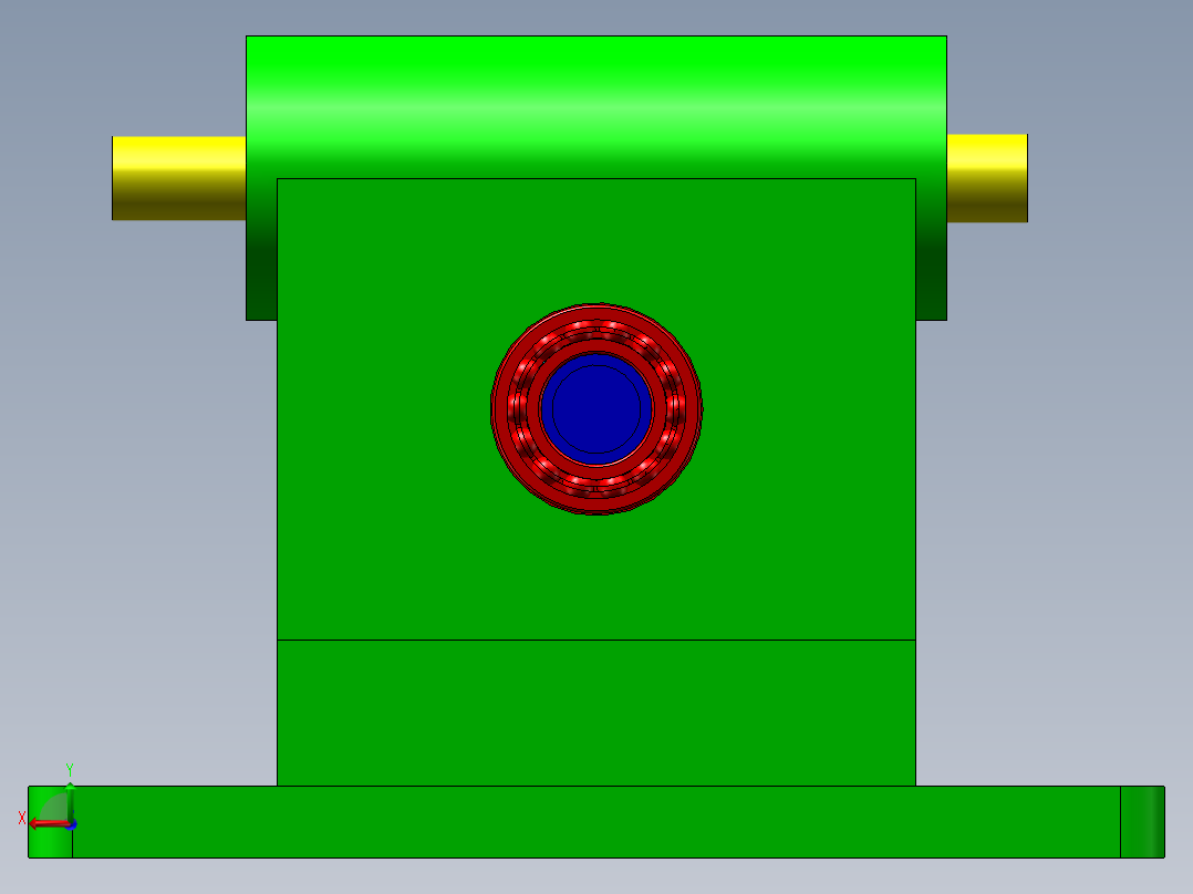1_蜗轮蜗杆变速器后视图