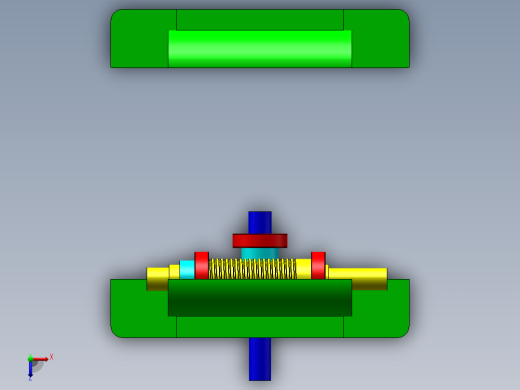 1_蜗轮蜗杆变速器俯视缩略图