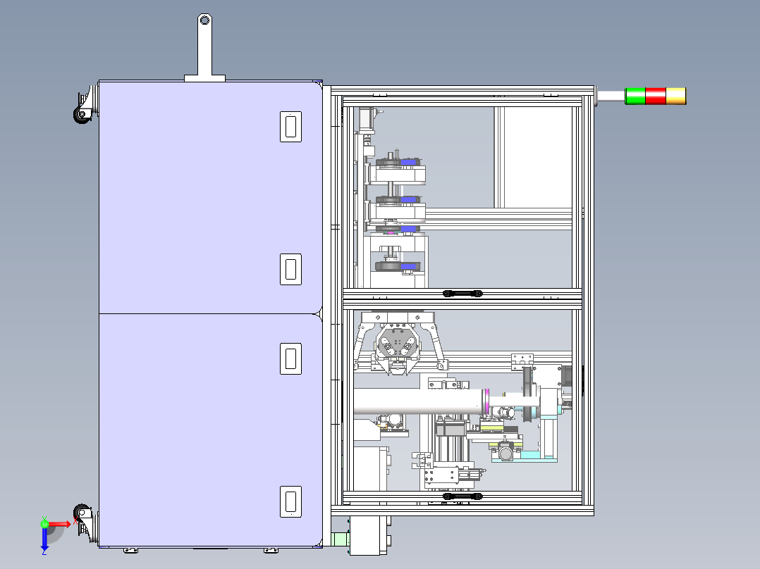 电机转子绕线机俯视图