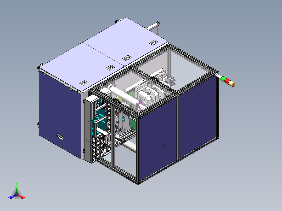 电机转子绕线机正等轴测图