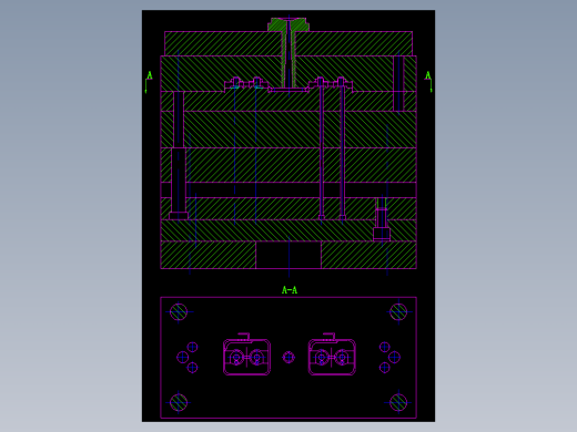 六张塑料模具装配图