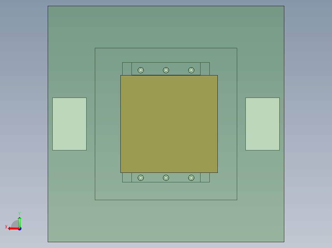 五金单冲模具图后视图