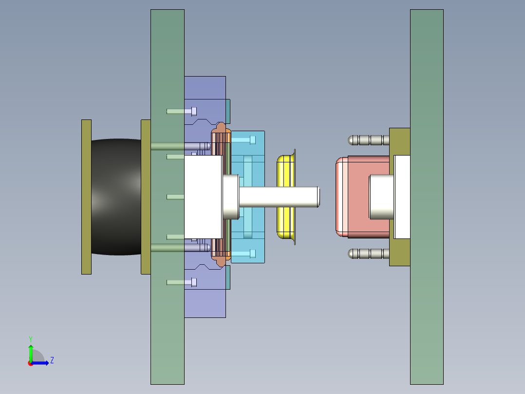 五金单冲模具图左视图