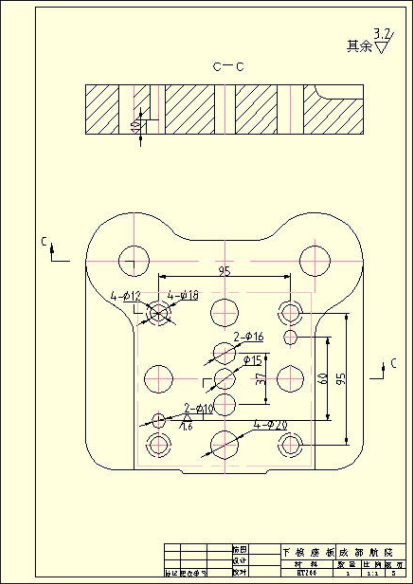 五金单冲模具图