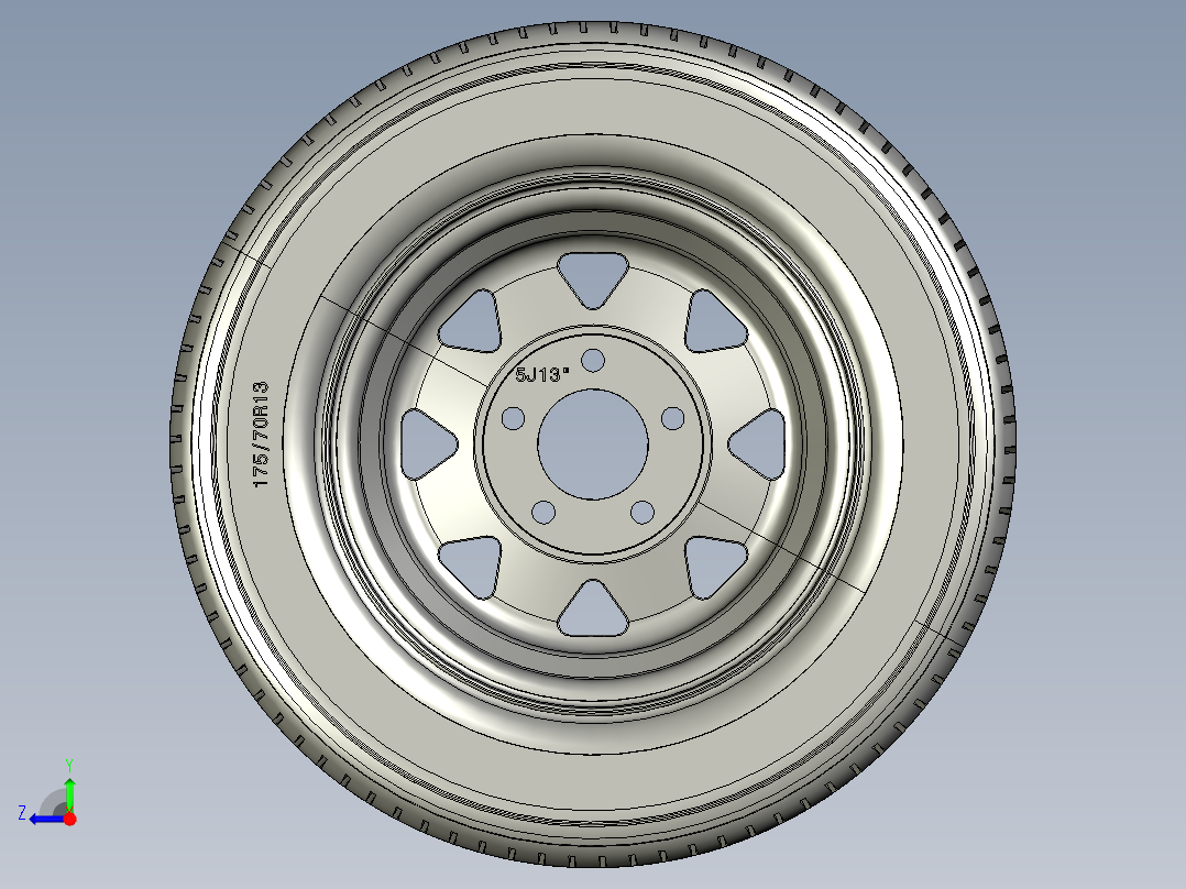 车轮175-70R13右视图