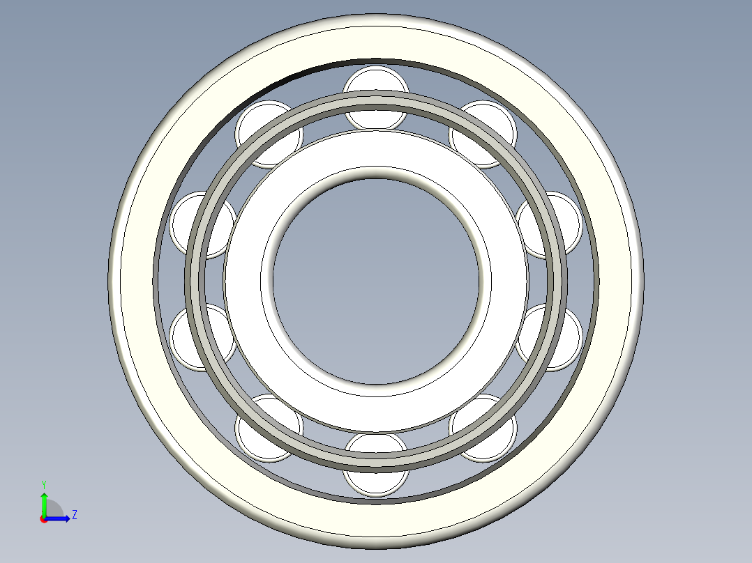 轴承-Bearing_10x26x6.stp左视图