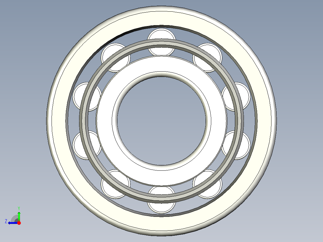 轴承-Bearing_10x26x6.stp右视图