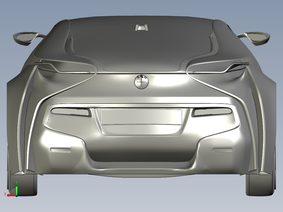 宝马超跑后视图